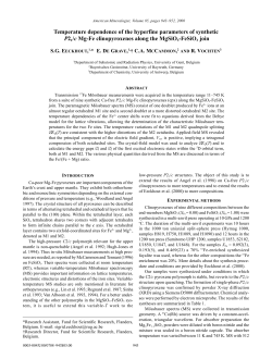Temperature dependence of the hyperfine - WWW
