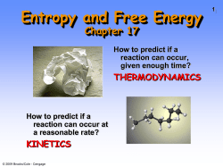 Entropy and Free Energy