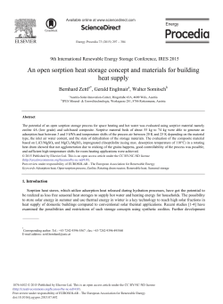An Open Sorption Heat Storage Concept and
