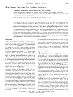 Metal-Enhanced Fluorescence from Chromium Nanodeposits