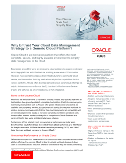 Oracle Versus Commercial Database Cloud Providers Competitive
