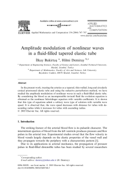 Amplitude modulation of nonlinear waves in a fluid