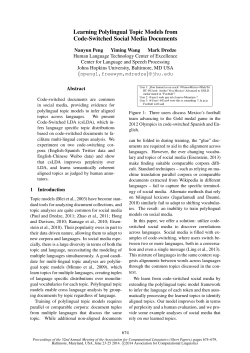 Learning polylingual topic models from code