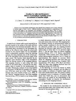 Geodesy by radio interferometry: Effects of atmospheric modeling