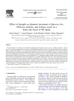 Effect of drought on diameter increment of Quercus ilex - CREAF