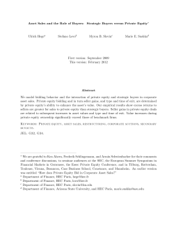 Asset Sales and the Role of Buyers