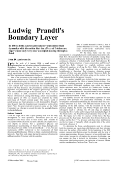 Ludwig Prandtl`s Boundary Layer