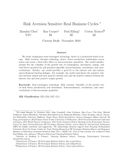 Risk Aversion Sensitive Real Business Cycles