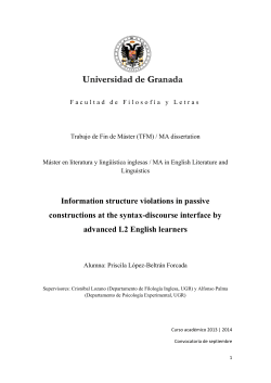 Information structure violations in passive constructions at