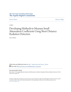 Developing Methods to Measure Small Attenuation Coefficients
