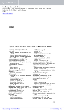 the digestive system in mammals: food, form and function
