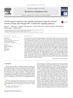 CD138-negative myeloma cells regulate mechanical properties of
