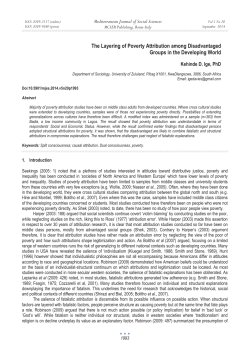 The Layering of Poverty Attribution among Disadvantaged Groups in
