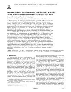 Landscape structure control on soil CO2 efflux variability in complex
