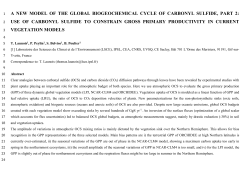 a new model of the global biogeochemical cycle of carbonyl