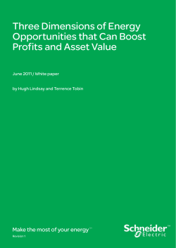 Three Dimensions of Energy Opportunities that