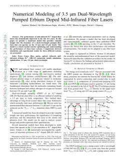 Numerical Modeling of 3.5 &micro;m Dual-Wavelength Pumped