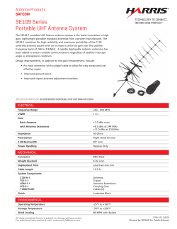 SE109 Series Portable UHF Antenna System