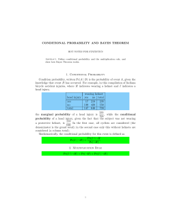 Conditional Probability and Bayes Theorem