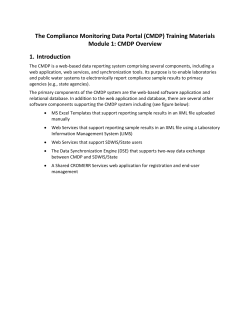 CMDP TM M01 - Overview