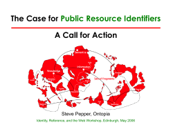 The Case for Public Resource Identifiers