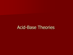 Acid Base Theories