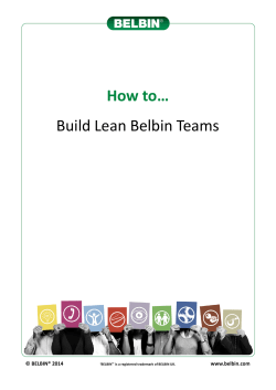 How to&hellip; Build Lean Belbin Teams