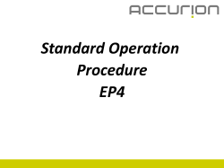 Standard Operation Procedure EP4v2.3