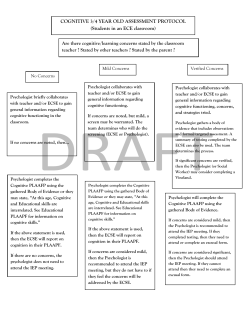 3-4 Year Old ECE modified Cognitive Evaluation Flow Chart