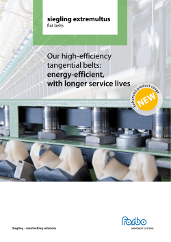 Our high-efficiency tangential belts: energy