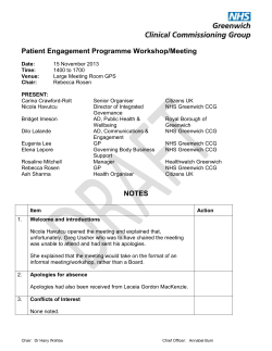 131115 Patient Reference Group Meeting Notes