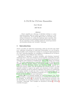 A CLUE for CLUster Ensembles