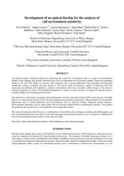Development of an optical biochip for the analysis of cell