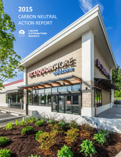 carbon neutral action report - BC Liquor Distribution Branch