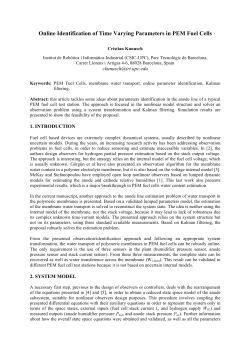 Online Identification of Time Varying Parameters in PEM Fuel Cells