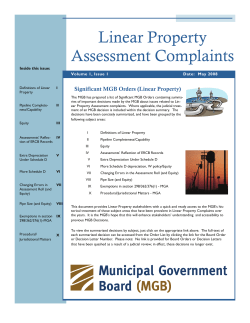 Linear Property Assessment Complaints