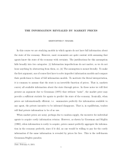 THE INFORMATION REVEALED BY MARKET