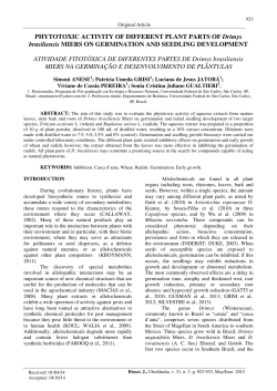 PHYTOTOXIC ACTIVITY OF DIFFERENT PLANT PARTS OF