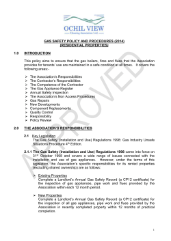 gas safety policy and procedures