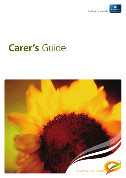 Carer`s Guide - Ramsay Mental Health