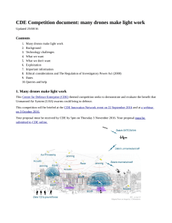 CDE Competition document: many drones make light work