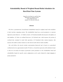 Schedulability Bound of Weighted Round Robin Schedulers for