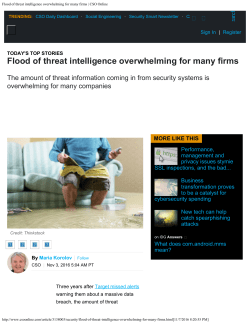Flood of threat intelligence overwhelming for many firms