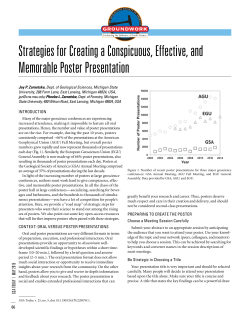 Strategies for Creating a Conspicuous, Effective, and Memorable
