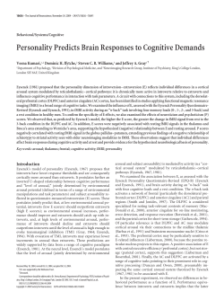 Personality Predicts Brain Responses to Cognitive Demands