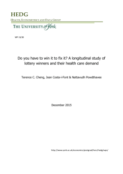 Do you have to win it to fix it? A longitudinal