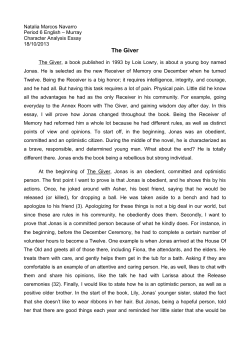 Expository Essay &ndash; The Giver