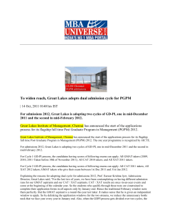 To widen reach, Great Lakes adopts dual admission cycle for PGPM