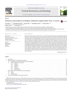 Advances and prospects in biogenic substances against plant virus