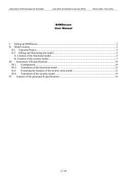 1 / 14 B4MSecure User Manual I. Setting up B4MSecure